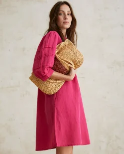YERSE Dresses And Jumpsuits^Cotton-Linen Dress Pink