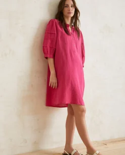 YERSE Dresses And Jumpsuits^Cotton-Linen Dress Pink