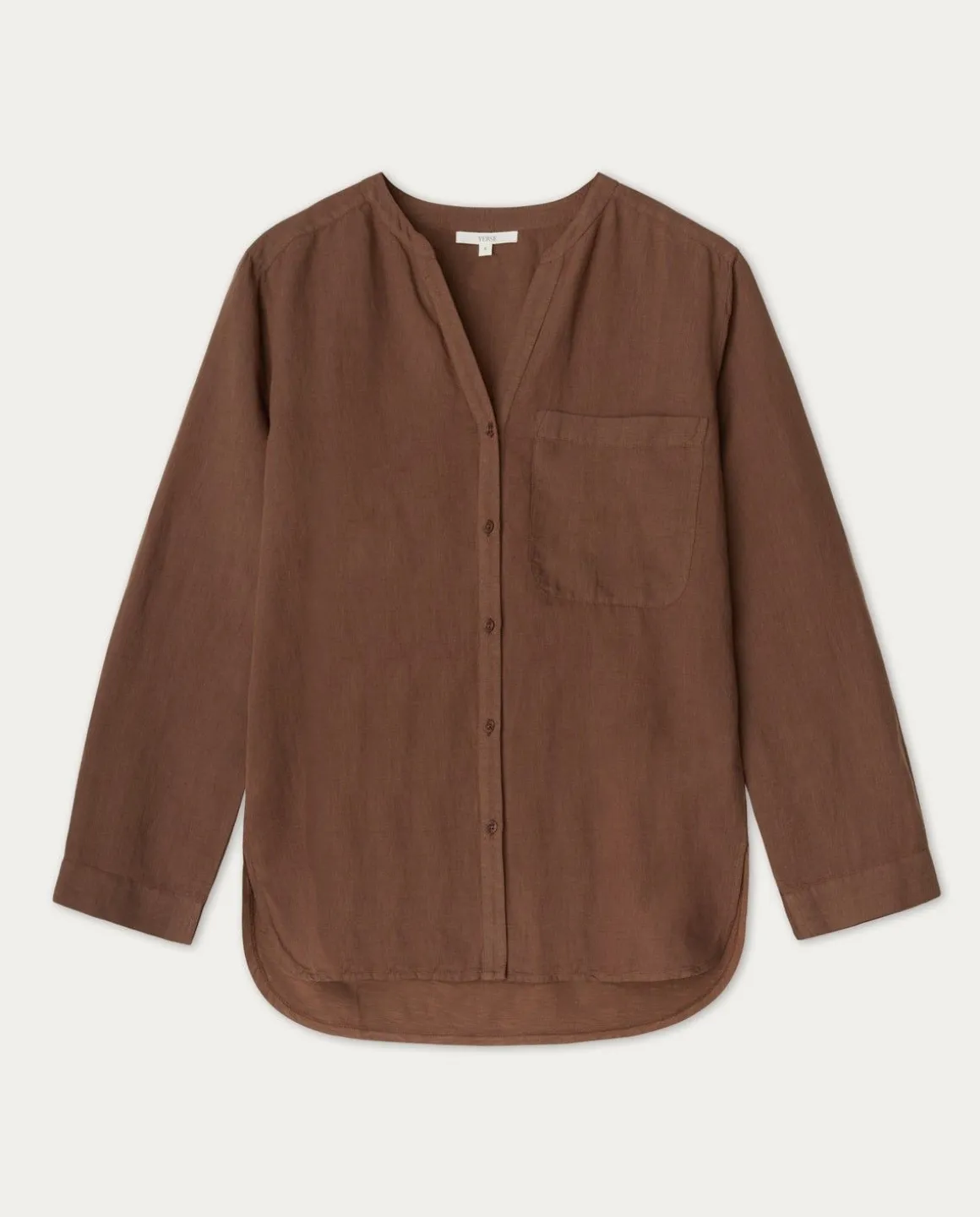 YERSE Shirts And Blouses^Cotton-Linen Shirt Brown