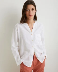 YERSE Shirts And Blouses^Cotton-Linen Shirt White