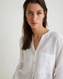 YERSE Shirts And Blouses^Cotton-Linen Shirt White