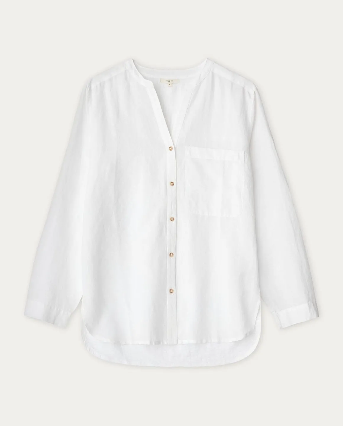 YERSE Shirts And Blouses^Cotton-Linen Shirt White