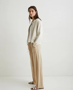 YERSE Trousers And Jeans^Cotton-Linen Trousers Beige