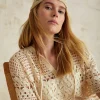 YERSE Hats^Crochet Cotton Cap Ecru