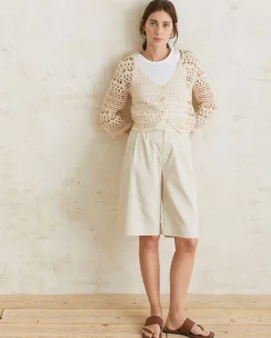 YERSE Sweaters & Cardigans^Crochet Cotton Cardigan Ecru
