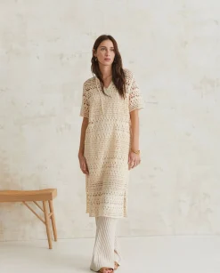 YERSE Dresses And Jumpsuits^Crochet Midi Dress Ecru