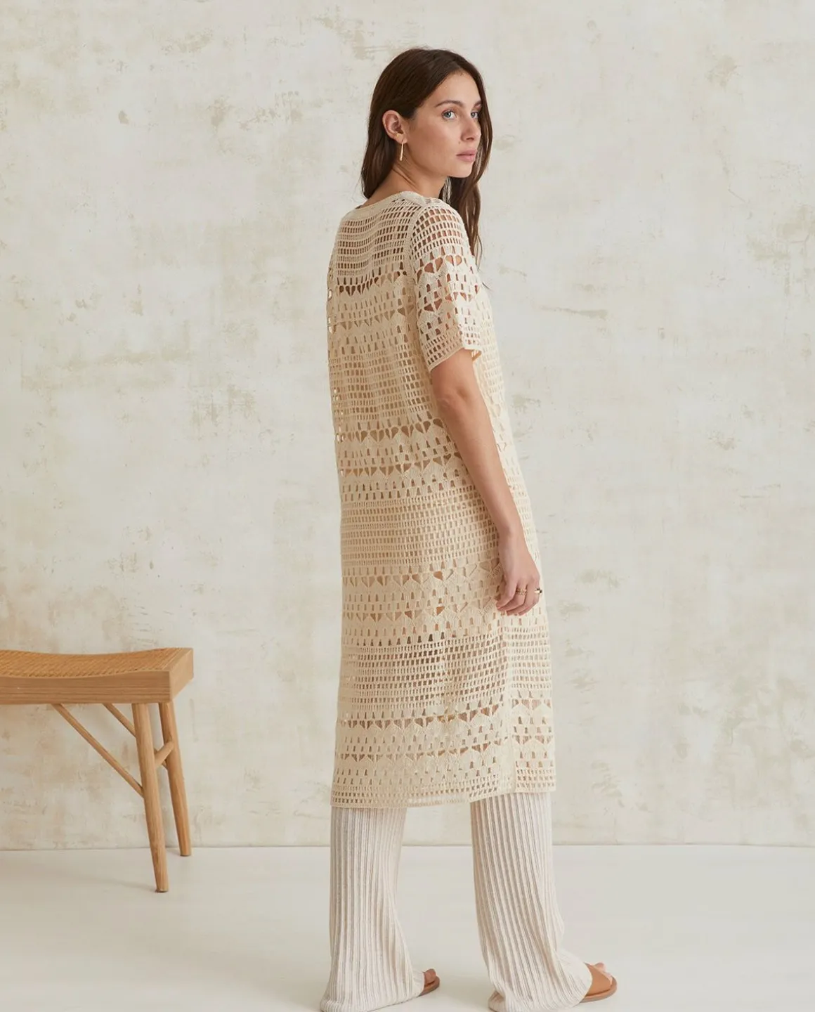 YERSE Dresses And Jumpsuits^Crochet Midi Dress Ecru