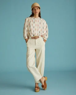 YERSE Trousers And Jeans^Denim Carrot Trousers Ecru