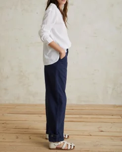 YERSE Trousers And Jeans^Denim Carrot Trousers Navy
