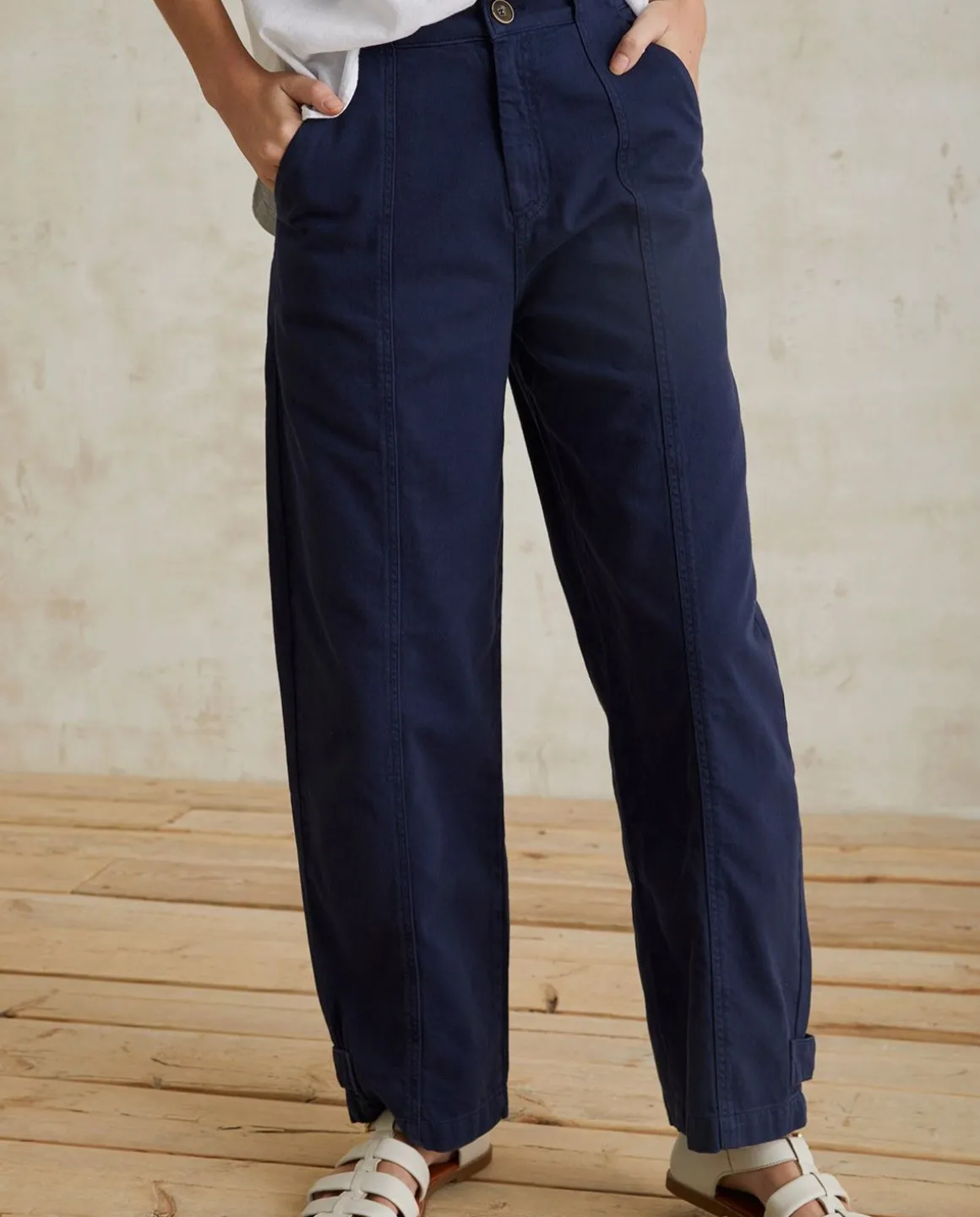 YERSE Trousers And Jeans^Denim Carrot Trousers Navy