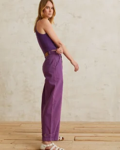 YERSE Trousers And Jeans^Denim Carrot Trousers Purple