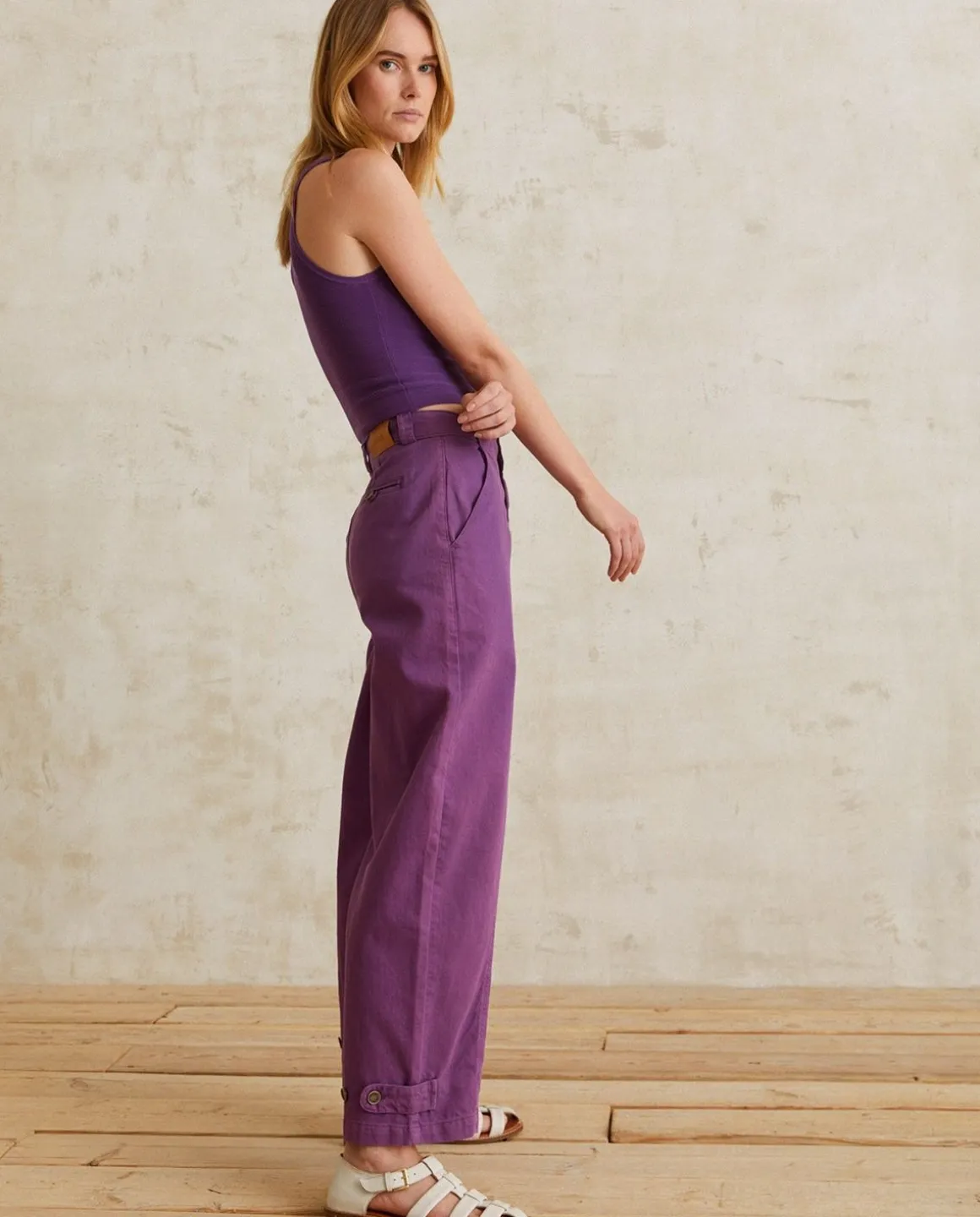 YERSE Trousers And Jeans^Denim Carrot Trousers Purple