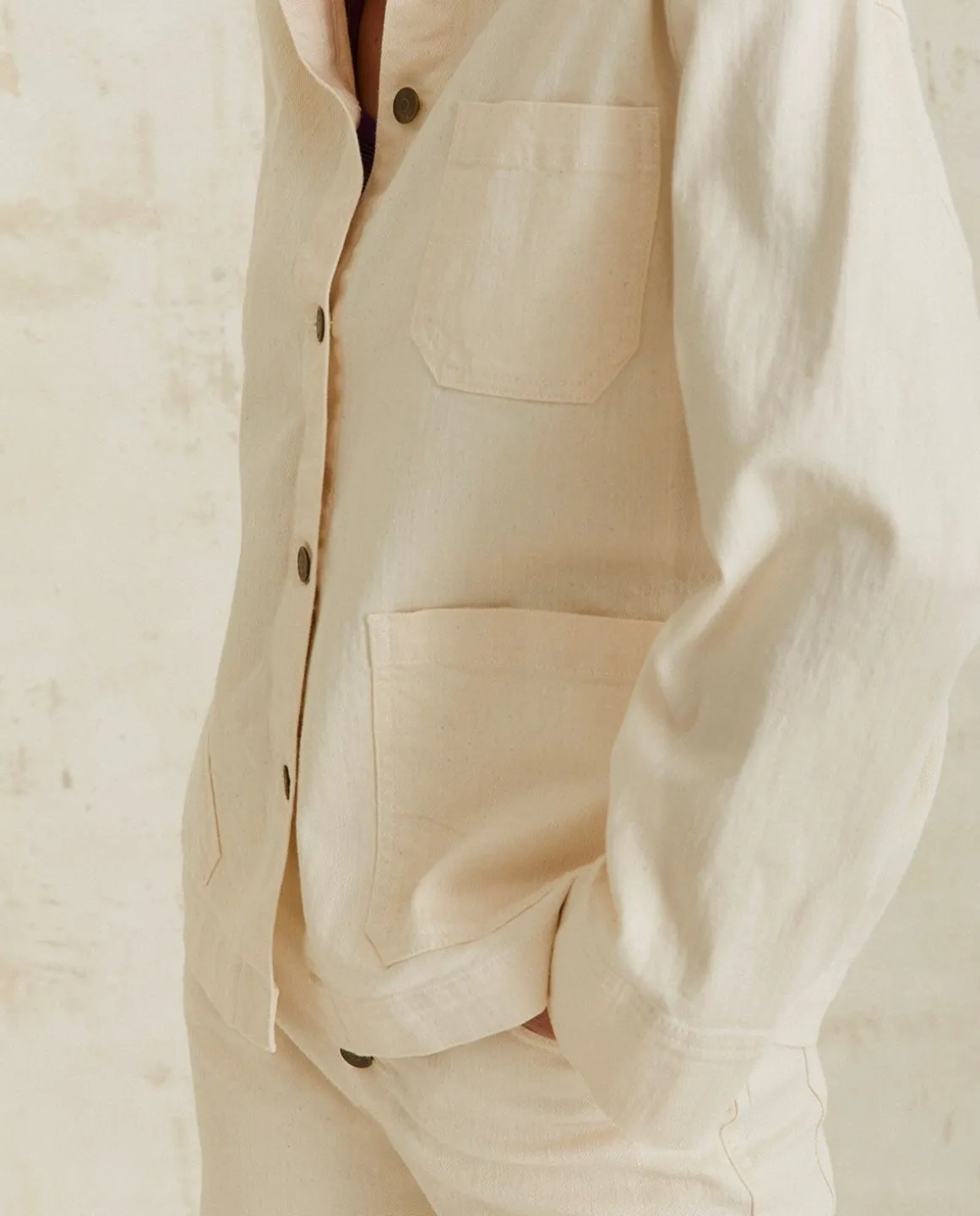 YERSE Jackets And Blazers^Denim Jacket Pockets Ecru