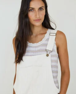 YERSE Dresses And Jumpsuits^Denim Overalls Ecru