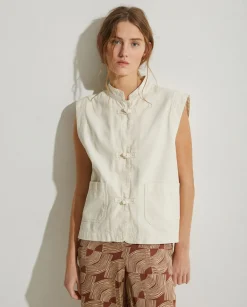 YERSE T- Shirts And Tops^Denim Vest Ecru