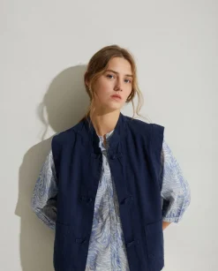 YERSE T- Shirts And Tops^Denim Vest Navy