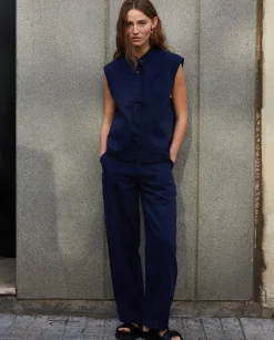 YERSE T- Shirts And Tops^Denim Vest Navy