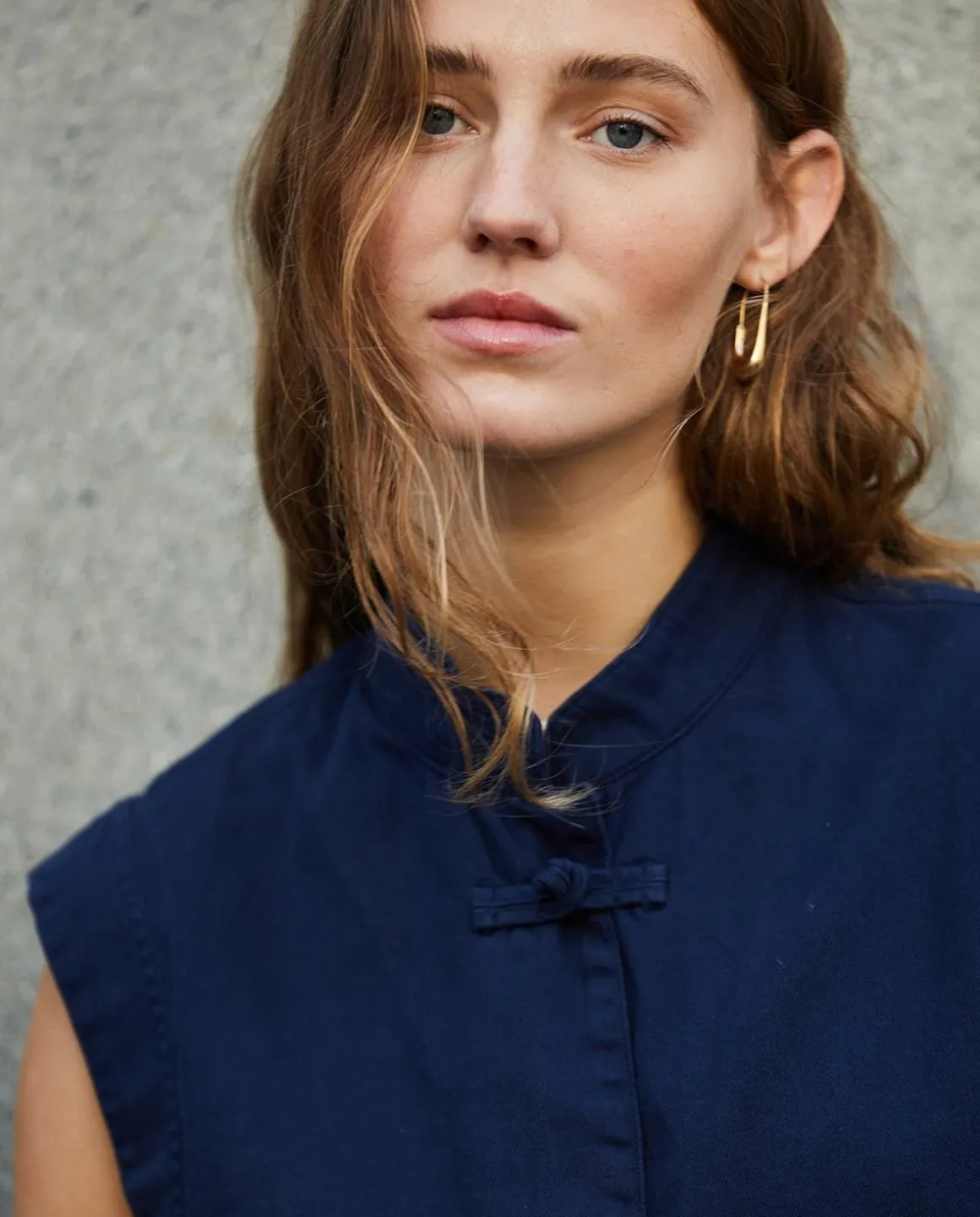 YERSE T- Shirts And Tops^Denim Vest Navy