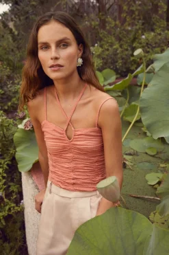 YERSE T- Shirts And Tops^Draped Camisole Top Salmon