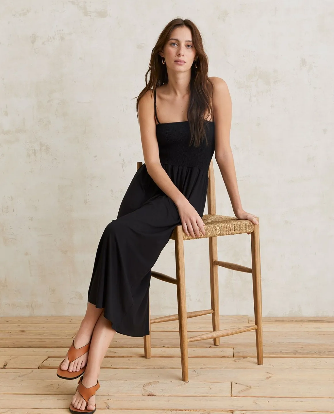 YERSE Dresses And Jumpsuits^Dress Gathered Straps Black