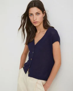 YERSE Sweaters & Cardigans^Drop-Sleeve Vest Navy