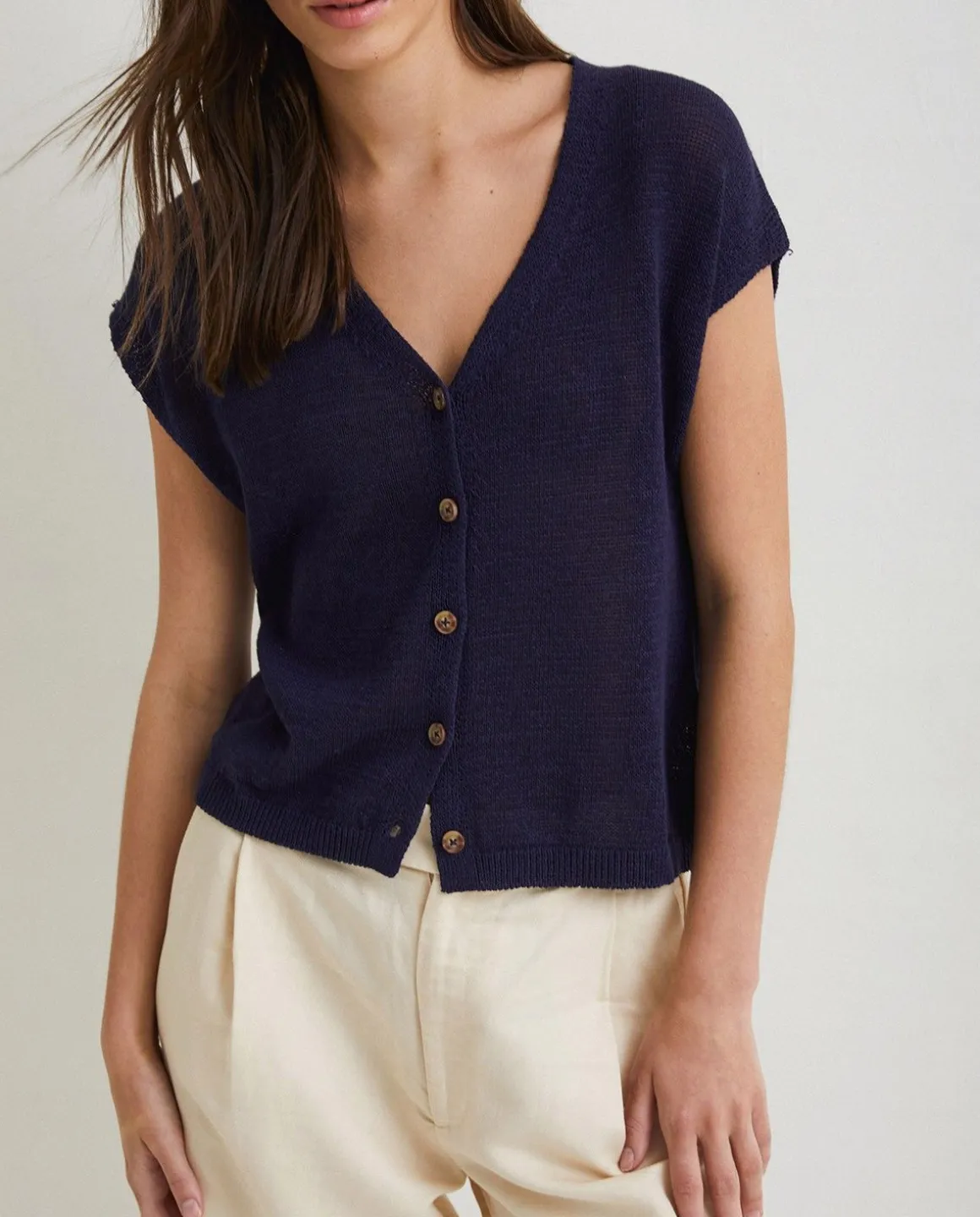 YERSE Sweaters & Cardigans^Drop-Sleeve Vest Navy