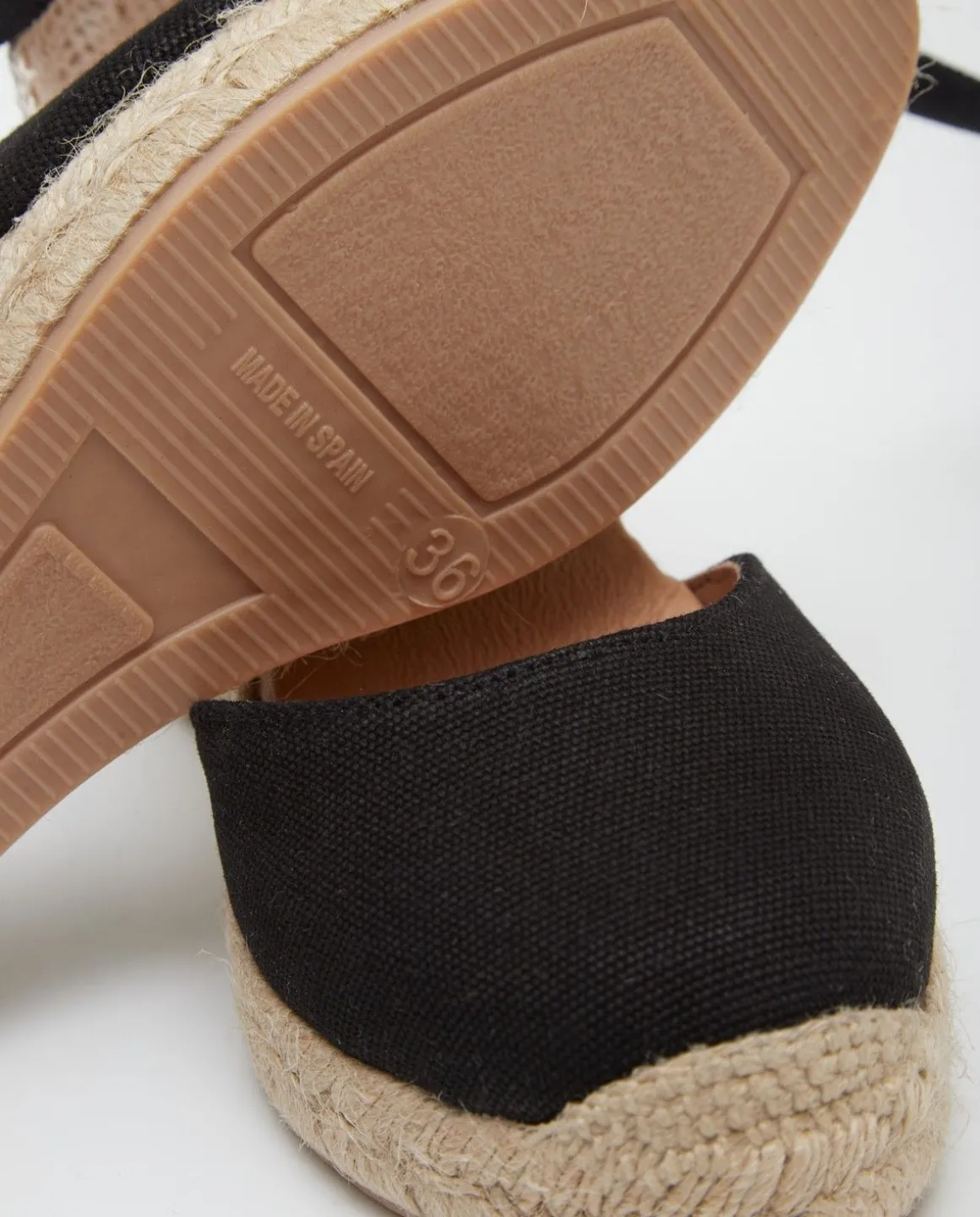 YERSE Shoes^Esparto Wedge Negro