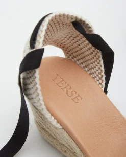 YERSE Shoes^Esparto Wedge Negro
