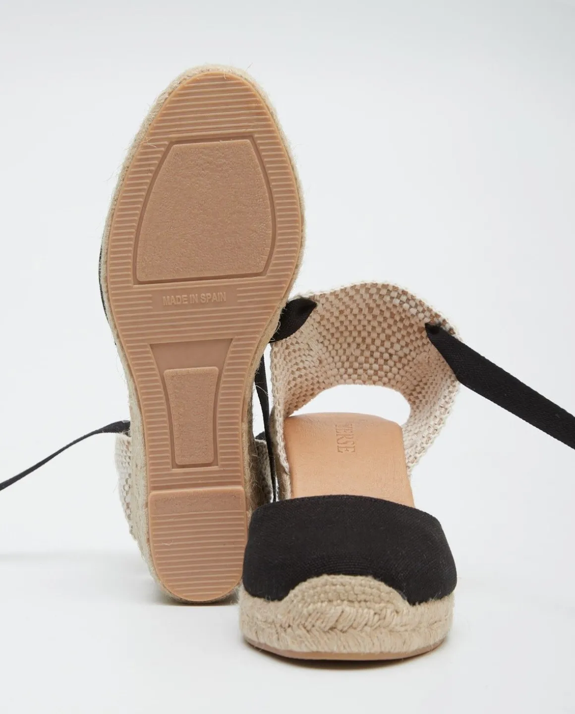 YERSE Shoes^Esparto Wedge Negro