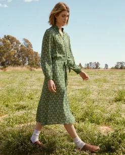 YERSE Dresses And Jumpsuits^Floral Midi Dress Green