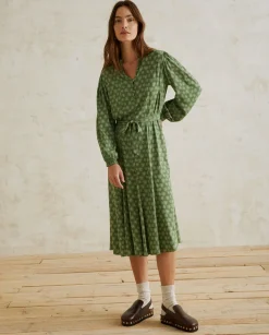 YERSE Dresses And Jumpsuits^Floral Midi Dress Green