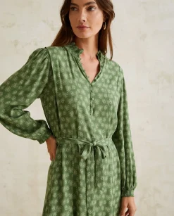 YERSE Dresses And Jumpsuits^Floral Midi Dress Green