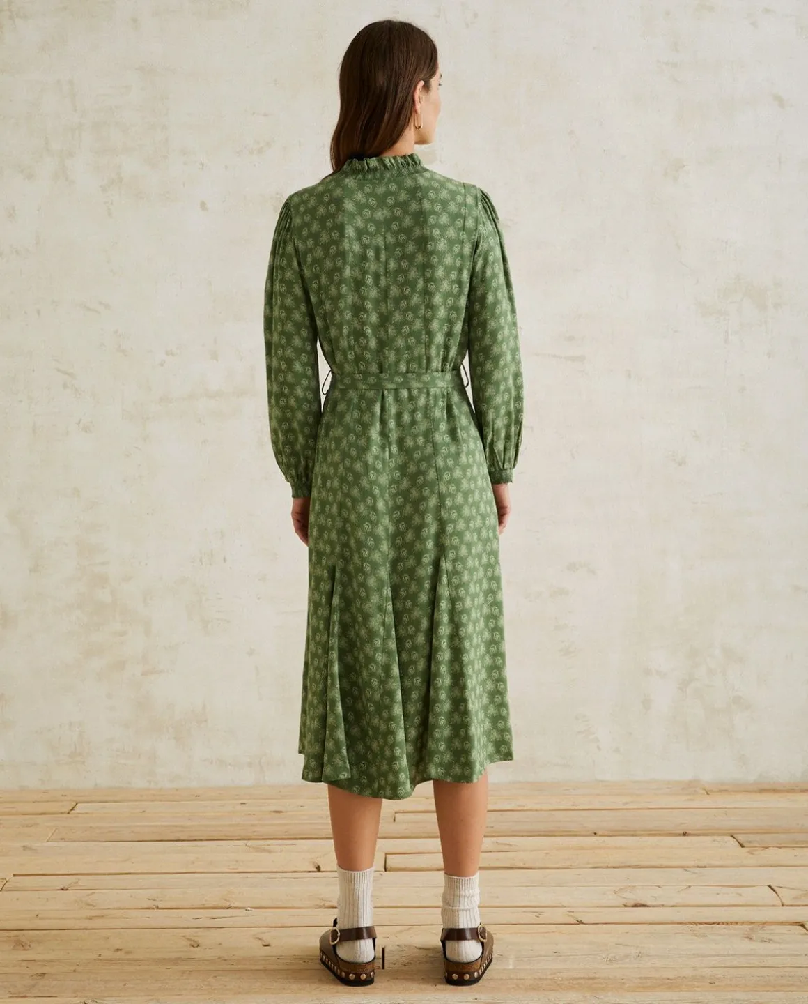 YERSE Dresses And Jumpsuits^Floral Midi Dress Green