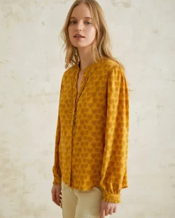 YERSE Shirts And Blouses^Flowers Shirt Yellow