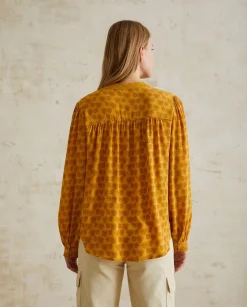 YERSE Shirts And Blouses^Flowers Shirt Yellow