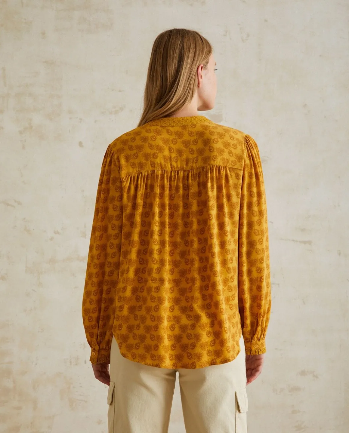 YERSE Shirts And Blouses^Flowers Shirt Yellow