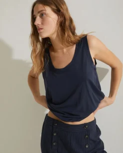 YERSE T- Shirts And Tops^Flowy Camisole Top Navy