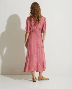 YERSE Dresses And Jumpsuits^Flowy Dress Puffed Sleeves Pink