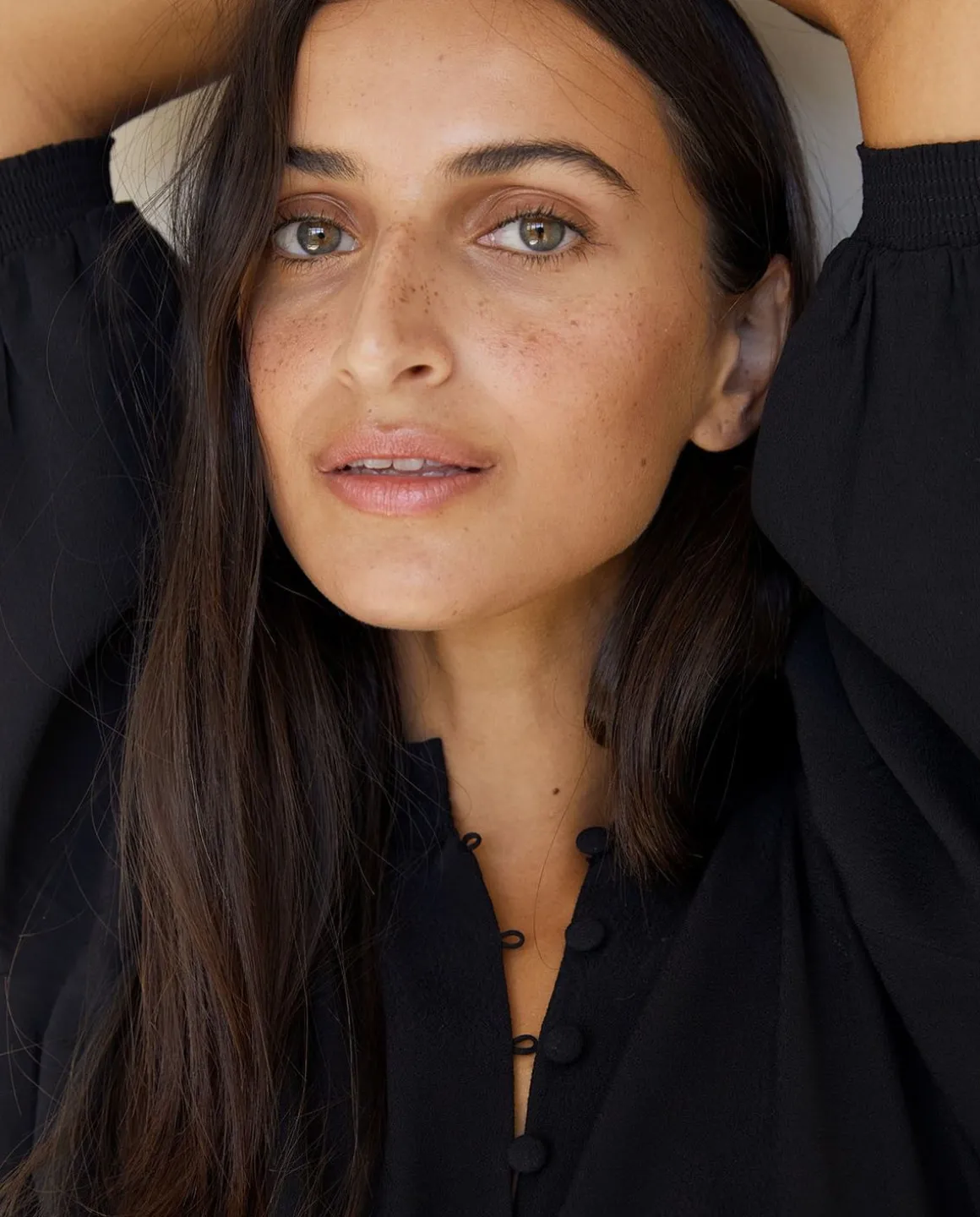 YERSE Shirts And Blouses^Flowy Mao-Neck Shirt Black