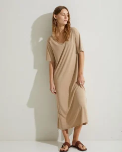 YERSE Dresses And Jumpsuits^Flowy Midi Dress Beige