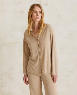 YERSE Shirts And Blouses^Flowy Shirt Beige
