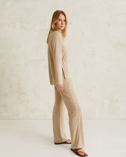 YERSE Shirts And Blouses^Flowy Shirt Beige