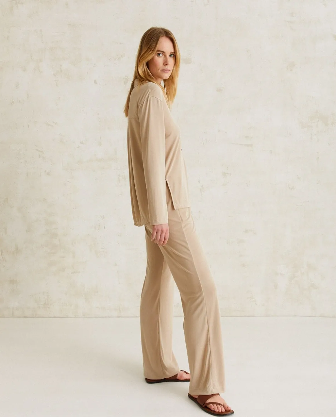 YERSE Shirts And Blouses^Flowy Shirt Beige