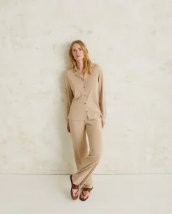 YERSE Shirts And Blouses^Flowy Shirt Beige