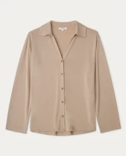YERSE Shirts And Blouses^Flowy Shirt Beige