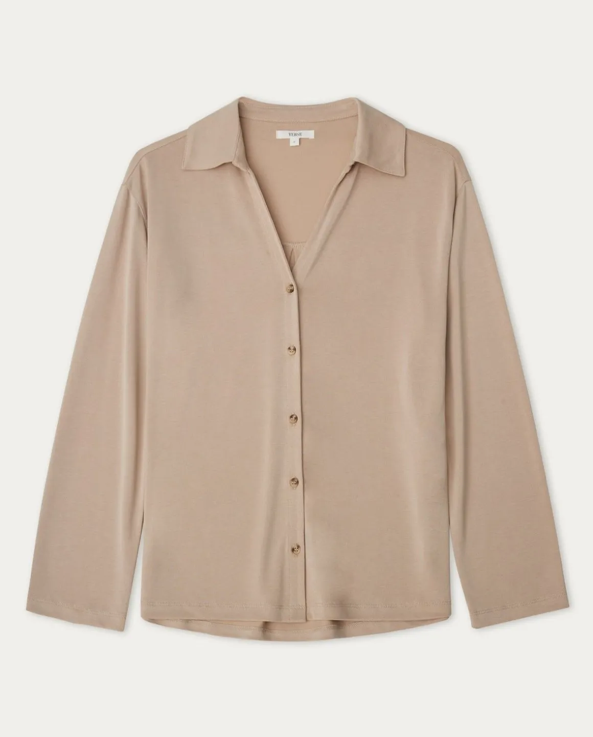 YERSE Shirts And Blouses^Flowy Shirt Beige