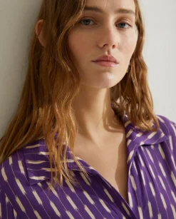 YERSE Dresses And Jumpsuits^Flowy Shirt Dress Purple