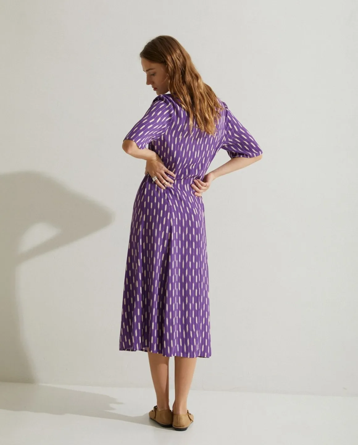 YERSE Dresses And Jumpsuits^Flowy Shirt Dress Purple