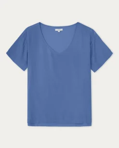 YERSE T- Shirts And Tops^Flowy Short-Sleeve T-Shirt Blue