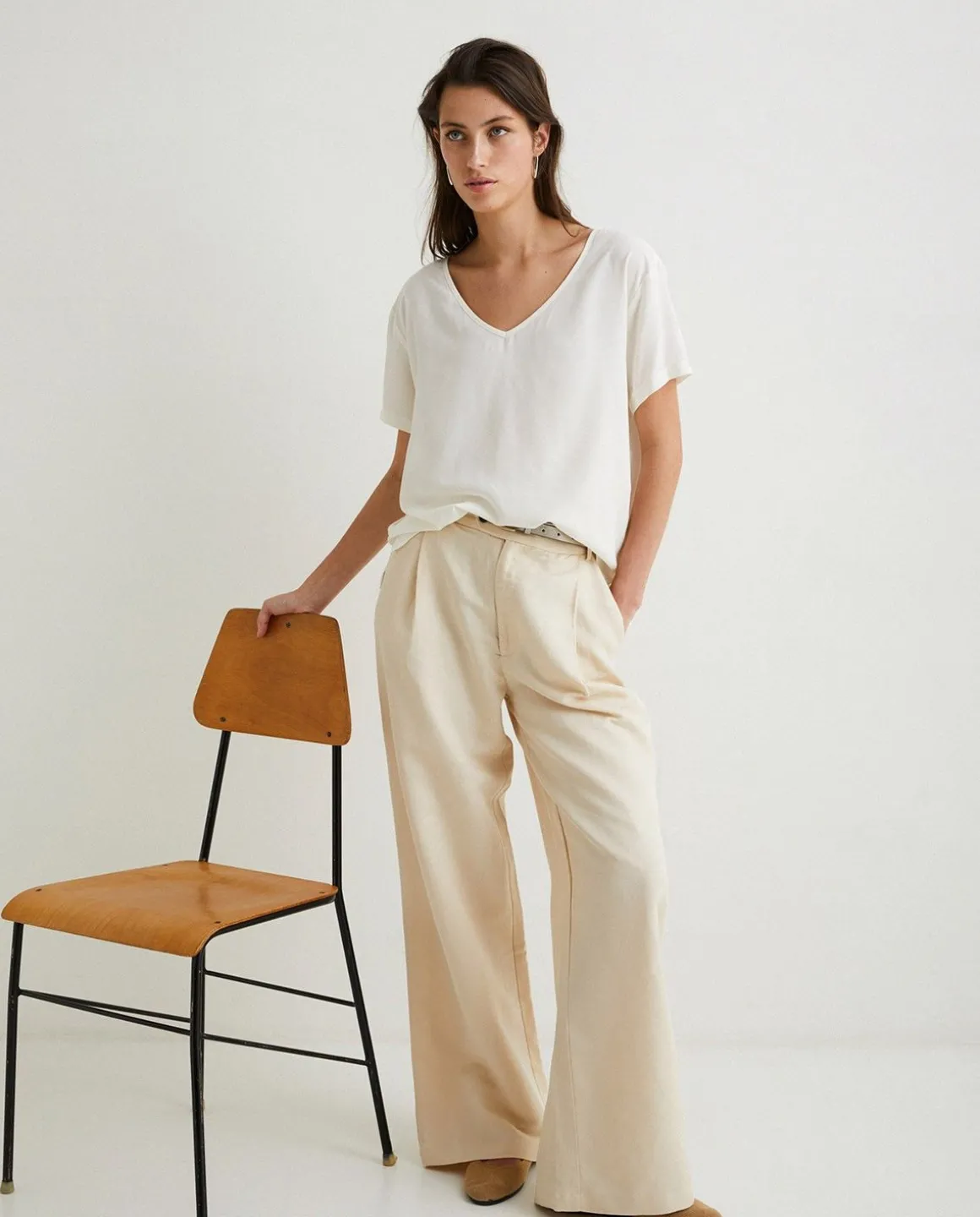 YERSE T- Shirts And Tops^Flowy Short-Sleeve T-Shirt Natural